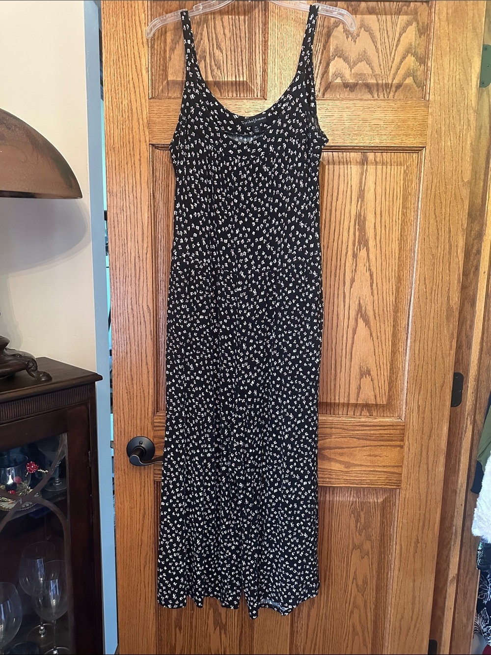Tribal Black & White Floral Maxi Romper